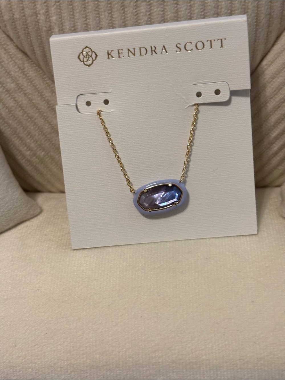Kendra Scott Gold Chain Purple Lavender Elle Pendant Necklace